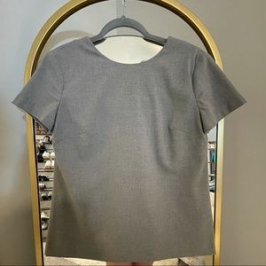 Banana Republic Gray Blouse with Back Bow Detail Small Petite